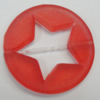 Dichroice Matte Acrylic Beads, 25mm Hole:2mm, Sold by Bag 