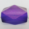 Dichroice Matte Acrylic Beads, Polyhedron 20x13mm Hole:4mm, Sold by Bag 