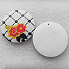 Wooden Jewelery Pendant, Flat Round 50x5mm Hole:1.5mm, Sold by PC