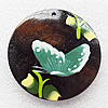 Wooden Jewelery Pendant, Flat Round 50x5mm Hole:1.5mm, Sold by PC