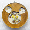 Wooden Jewelery Pendant, Flat Round 60x7mm Hole:2mm, Sold by PC