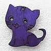 Wooden Jewelery Pendant, Cat 40x40x3mm Hole:2mm, Sold by PC