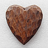 Wooden Jewelery Pendant, Heart 58x54x7mm Hole:1mm, Sold by PC
