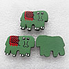 Wooden Jewelery Pendant, Elephant 32x23x4mm Hole:2mm, Sold by PC