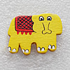 Wooden Jewelery Pendant, Elephant 32x23x4mm Hole:2mm, Sold by PC