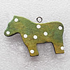 Wooden Jewelery Pendant, Animal 48x30x5mm Hole:3mm, Sold by PC