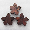 Wooden Jewelery Pendant, Flower 41x47x5mm Hole:2mm, Sold by PC