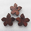 Wooden Jewelery Pendant, Flower 41x47x5mm Hole:2mm, Sold by PC