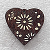 Wooden Jewelery Pendant, Heart 30x32mm Hole:1mm, Sold by PC