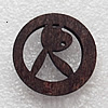Wooden Jewelery Pendant, Flat Round 32mm Hole:2mm, Sold by PC