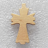 Wooden Jewelery Pendant, Cross 32x18x5mm Hole:1mm, Sold by PC