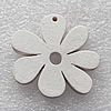 Wooden Jewelery Pendant, Flower 35x37x6mm Hole:1mm, Sold by PC