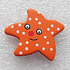 Wooden Jewelery Pendant, Star 37mm Hole:1mm, Sold by PC