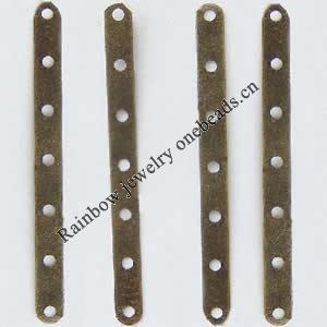 Spacer bars, Iron Jewelry Findings, 7-hole, 41.5x5mm hole=1.5mm, Sold per pkg of 5000
