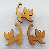 Wooden Jewelery Pendant, Animal 30x34mm Hole:2mm, Sold by PC