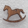 Wooden Jewelery Pendant, Animal 25x17x2mm Hole:2mm, Sold by PC