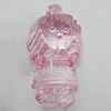 Transparent Acrylic Pendant, Children 52x39mm Hole:3mm, Sold by Bag 