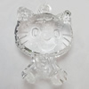 Transparent Acrylic Pendant, Animal 48x34mm Hole:3.5mm, Sold by Bag 