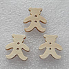 Wood Button，Animal 18x18mm Hole:2mm, Sold by PC