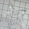 Transparent Acrylic Pendant, Star 51x45mm, Sold by Bag 