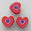 Wood Jewelery Beads，Heart 16x18mm Hole:2mm, Sold by PC