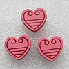 Wood Jewelery Beads，Heart 17x18mm Hole:2mm, Sold by PC