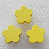 Wood Jewelery Beads，Flower 15x8mm Hole:2mm, Sold by PC