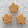 Wood Jewelery Beads，Flower 15x5mm Hole:1.5mm, Sold by PC