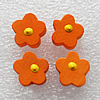 Wood Jewelery Beads，Flower 12x6mm Hole:1mm, Sold by PC