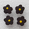 Wood Jewelery Beads，Flower 12x6mm Hole:1mm, Sold by PC