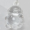 Transparent Acrylic Pendant, Animal 32x22mm Hole:3mm, Sold by Bag 