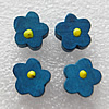 Wood Jewelery Beads，Flower 12x6mm Hole:1mm, Sold by PC