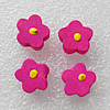 Wood Jewelery Beads，Flower 12x6mm Hole:1mm, Sold by PC