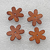 Wood Jewelery Beads，Flower 20x2mm Hole:1mm, Sold by PC