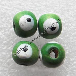 Wood Jewelery Beads，Round 10x9mm Hole:3mm, Sold by PC