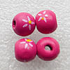 Wood Jewelery Beads，Round 10x9mm Hole:3mm, Sold by PC