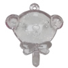 Transparent Acrylic Pendant, Animal 50x46mm Hole:2mm, Sold by Bag 