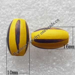 Wood Jewelery Beads，Oval 16x10mm Hole:3mm, Sold by PC