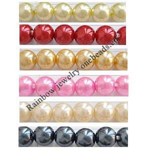 Imitate Pearl, ABS Plastic Beads, Round, 6mm in diameter, Sold by kg