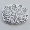 Bead Zinc Alloy Jewelry Findings Lead-free, 26x22mm Hole:1.5mm, Sold by Bag