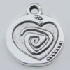Pendant Zinc Alloy Jewelry Findings Lead-free, 22x19mm Hole:2.5mm, Sold by Bag