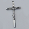 Pendant Zinc Alloy Jewelry Findings Lead-free, Cross 36x19mm Hole:1mm, Sold by Bag