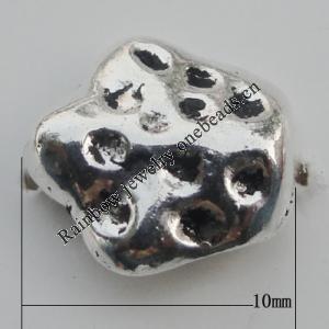 Bead Zinc Alloy Jewelry Findings Lead-free, 10mm Hole:1mm, Sold by Bag