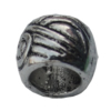 European style Beads Zinc Alloy Jewelry Findings Lead-free, 7mm Hole:6mm, Sold by Bag