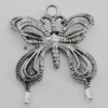 Pendant Zinc Alloy Jewelry Findings Lead-free, 27x23mm Hole:2mm, Sold by Bag