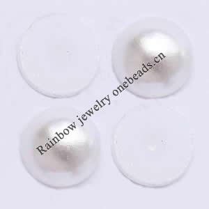 Imitate Pearl, ABS Plastic Cabochons, Round, 6mm in diameter, Sold by kg