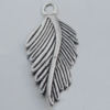 Pendant Zinc Alloy Jewelry Findings Lead-free, Leaf 31x15mm Hole:2mm, Sold by Bag