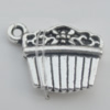 Pendant Zinc Alloy Jewelry Findings Lead-free, 18x13mm Hole:1mm, Sold by Bag