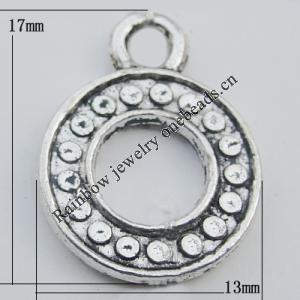 Pendant Zinc Alloy Jewelry Findings Lead-free, 17x13mm Hole:2mm, Sold by Bag