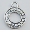Pendant Zinc Alloy Jewelry Findings Lead-free, 17x13mm Hole:2mm, Sold by Bag